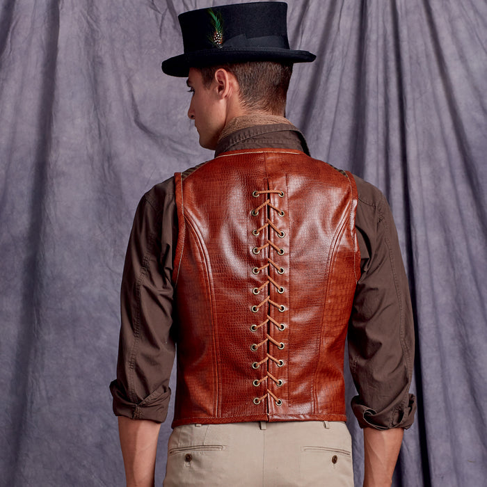 S9087 Men's Steampunk Corset Vests. Size: 48-62