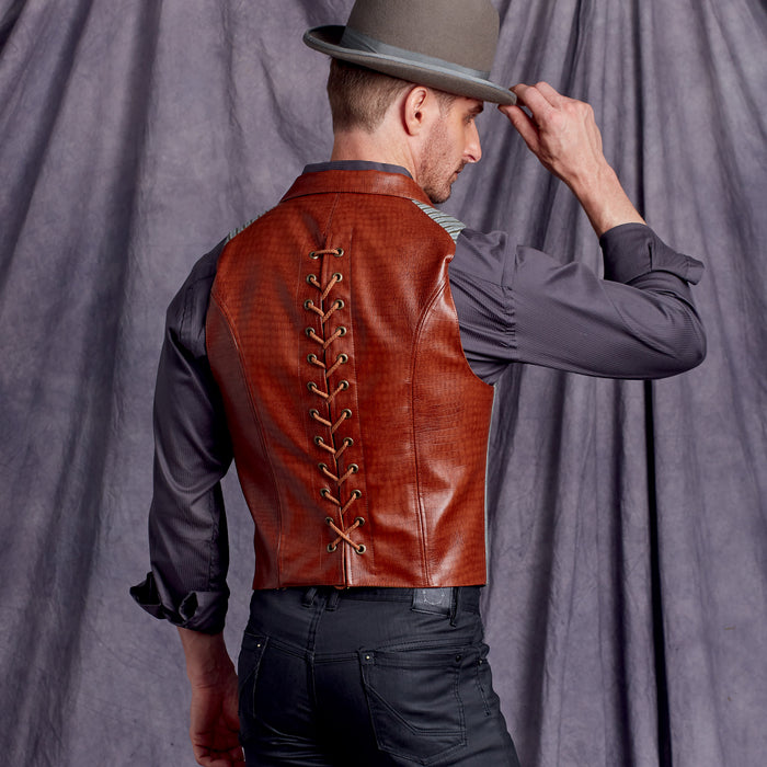 S9087 Men's Steampunk Corset Vests. Size: 48-62
