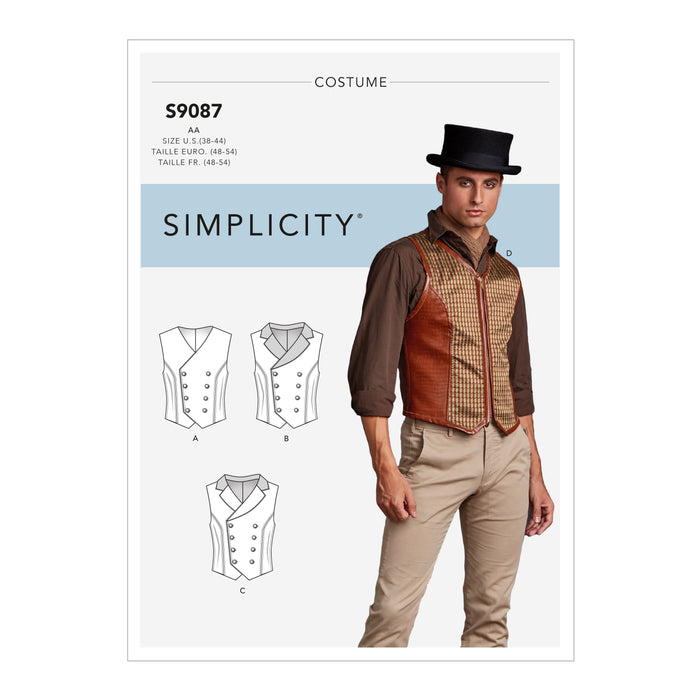 S9087 Men's Steampunk Corset Vests. Size: 48-62