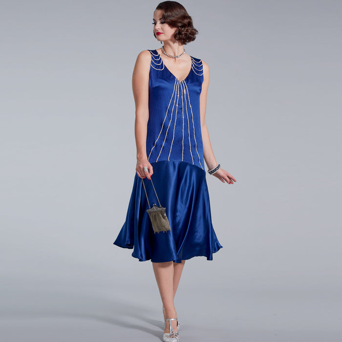 S9088 Misses' Flapper Costumes. Size: 32-48