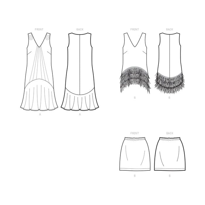 S9088 Misses' Flapper Costumes. Size: 32-48