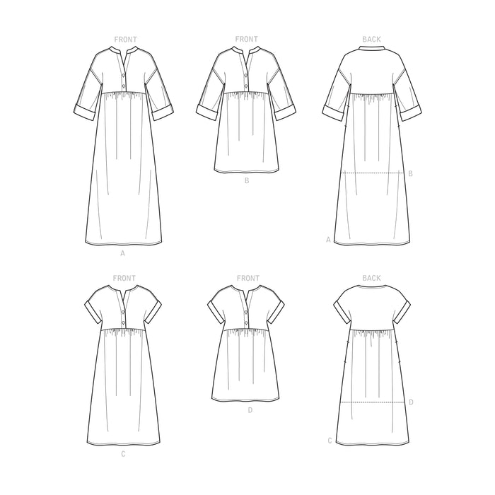 S9102 Misses' Caftan & Dresses. Size: 32-50