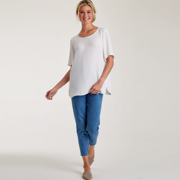 S9107 Misses' Tops With Sleeve & Length Variation. Size: XS-XXL (32-52)