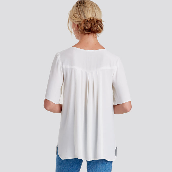 S9107 Misses' Tops With Sleeve & Length Variation. Size: XS-XXL (32-52)