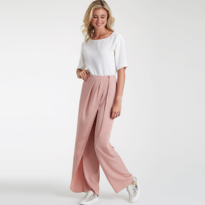 S9111 Misses' Faux Wrap Pants, Skirt & Shorts. Size: 32-50