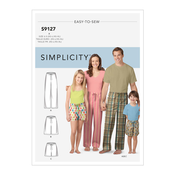 S9127 Unisex Sleepwear. Size: Kid´s XS-L (4-16 y) / Adults XS-XL
