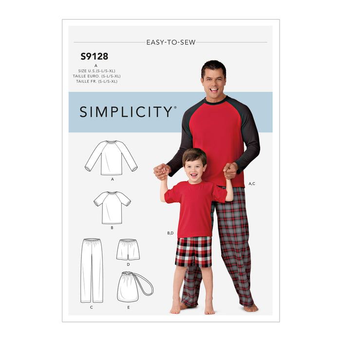 S9128 Men's & Boys Sleepwear. Size: S-L / S-XL