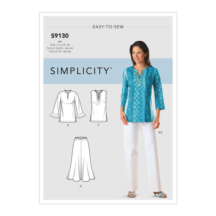 S9130 Misses' & Women's Tops & Bottoms. Size: 36-54