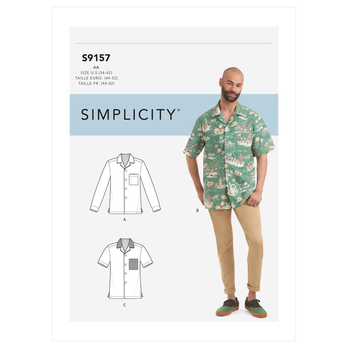 S9157 Men's Open Pointed Collar Shirts. Size: 44-62