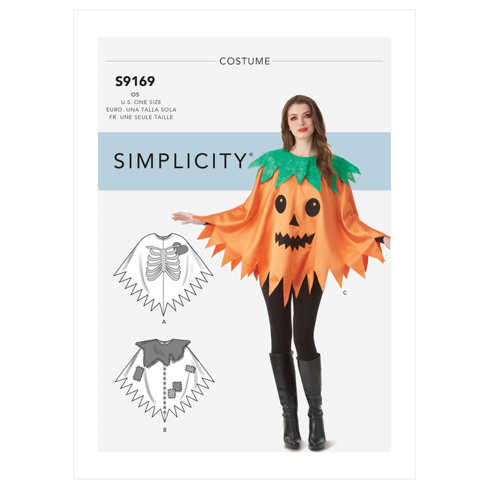 S9169 Misses' Character Poncho Costumes. Size: One Size