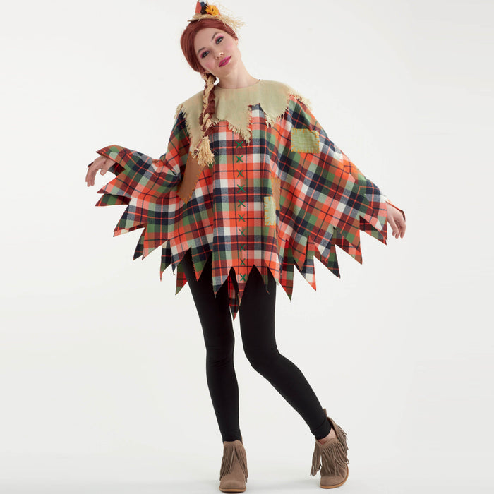 S9169 Misses' Character Poncho Costumes. Size: One Size