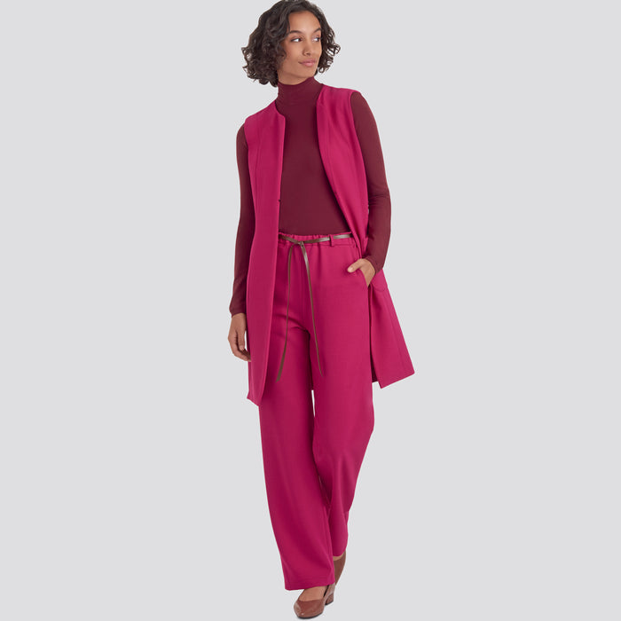 S9184 Misses' & Women's Vest & Pants. Size: 36-54