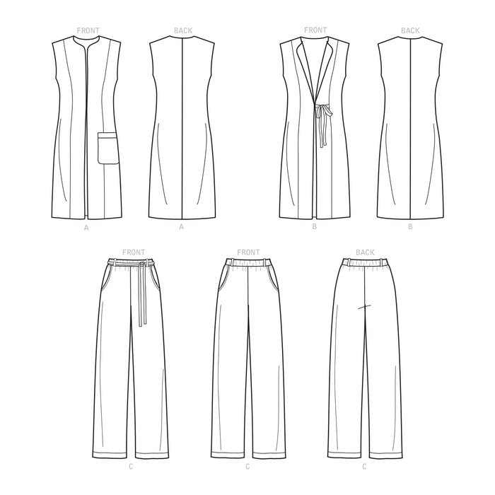 S9184 Misses' & Women's Vest & Pants. Size: 36-54