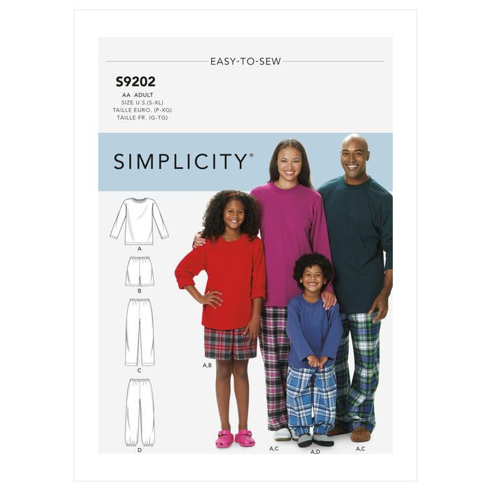 S9202 Adult and children T-Shirt, Shorts and Pants. Size: Kid´s S-XL (7-20 y) / Adults S-XL (34-48)