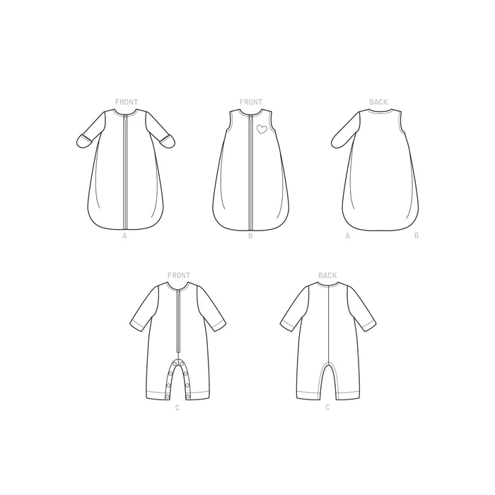 S9242 Babies' Layette. Size: XXS-L (0-18 m)