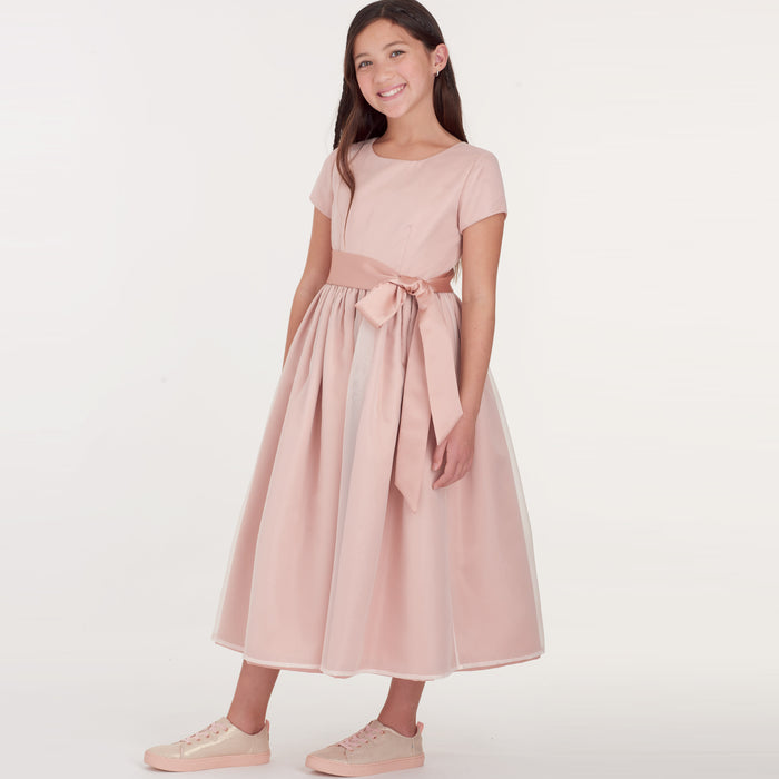 S9246 Children's & Girls' Dresses. Size: 3-14 y
