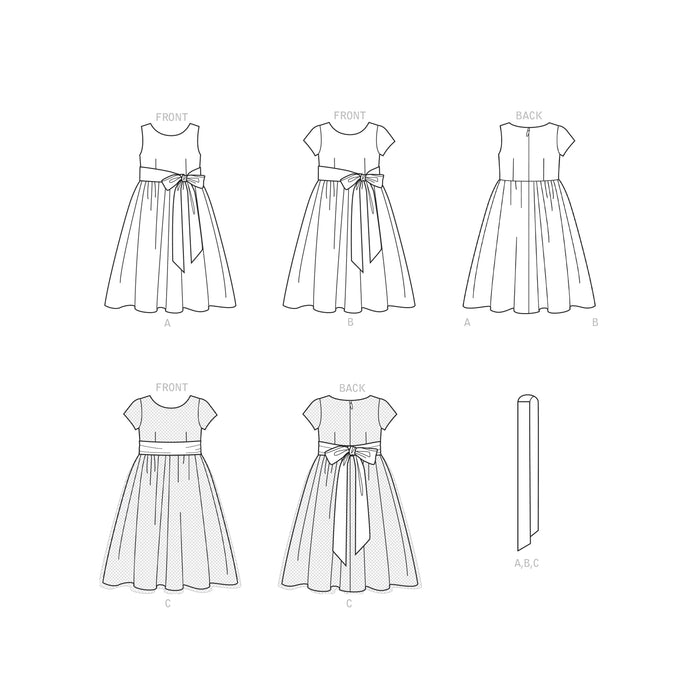 S9246 Children's & Girls' Dresses. Size: 3-14 y