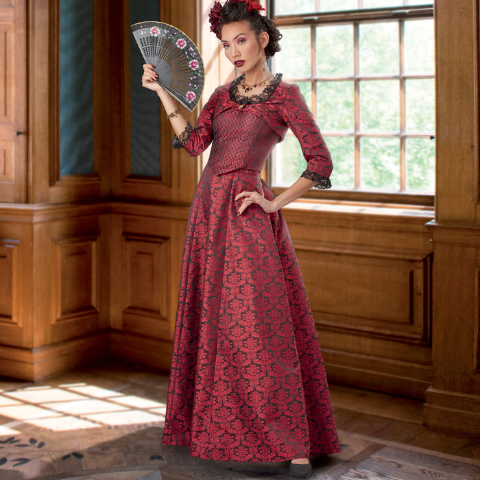S9247 Misses' Bolero, Corset, Skirt. Size: 32-48