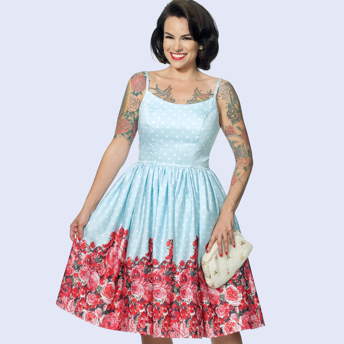 S9291 Misses' Princess Seam Dresses With Straight or Gathered Skirt. Size: 32-48