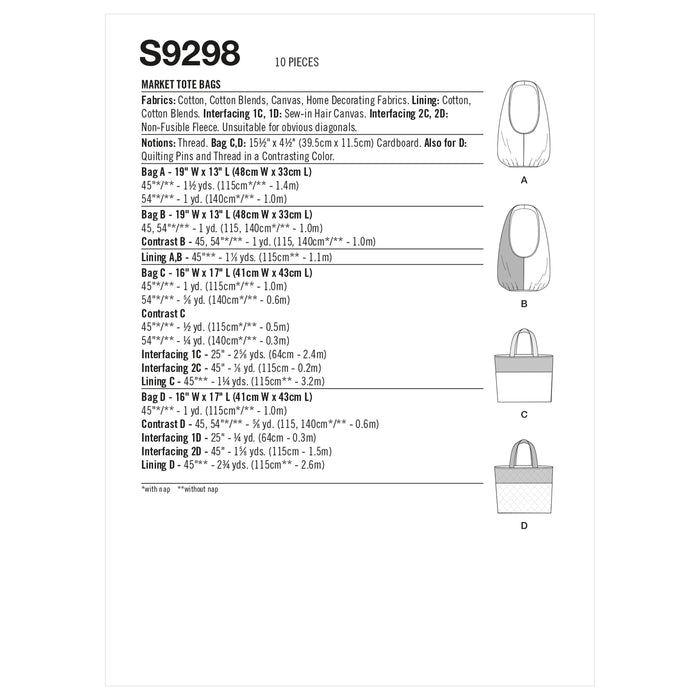 S9298 Market Tote Bags