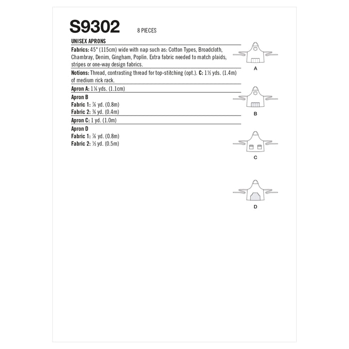 S9302 Unisex Aprons
