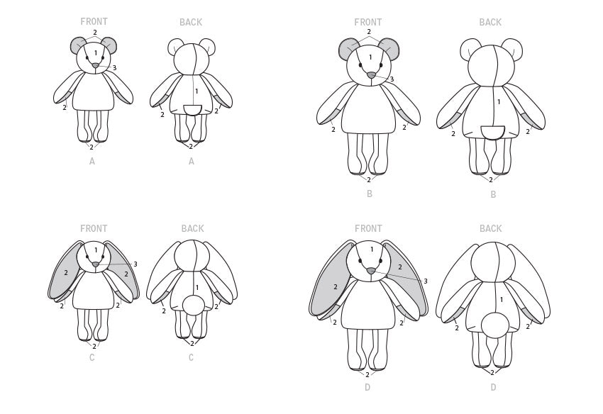 S9306 Plush Bears & Bunnies in Two Sizes