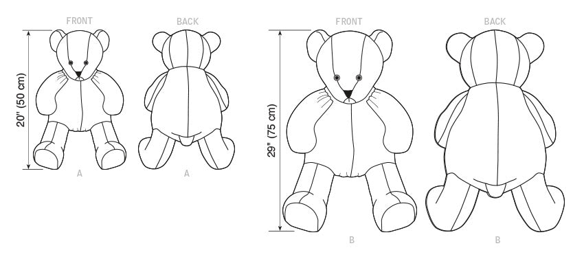 S9307 Plush Bears in Two Sizes