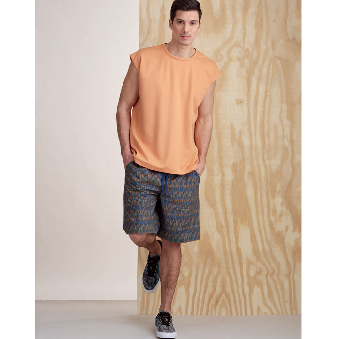 S9314 Men's Knit Top and Shorts. Size: XS-XL (30-48)