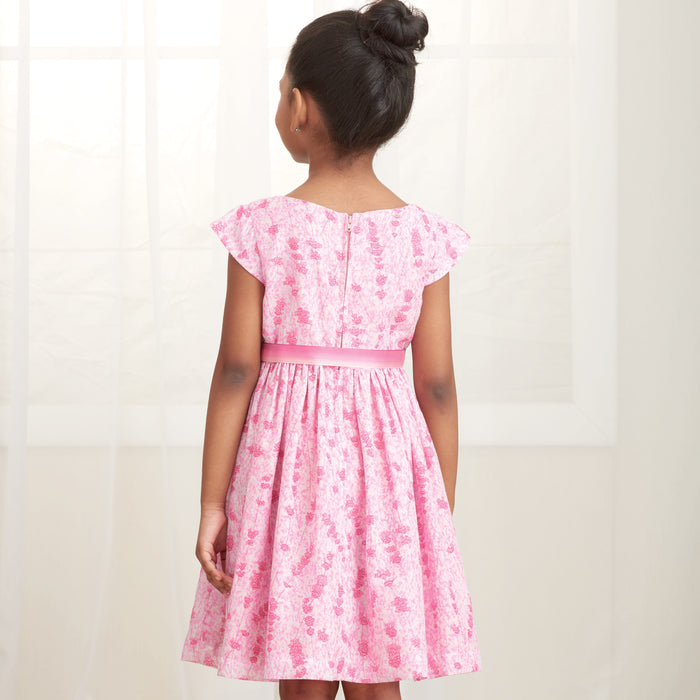 S9320 Children's Gathered Skirt Dresses. Size: 2-8 y