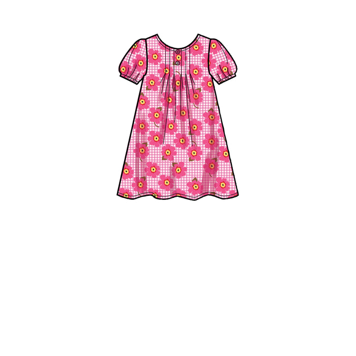 S9321 Children's Tucked Tops, Dresses, Shorts and Pants. Size: 3-8 y