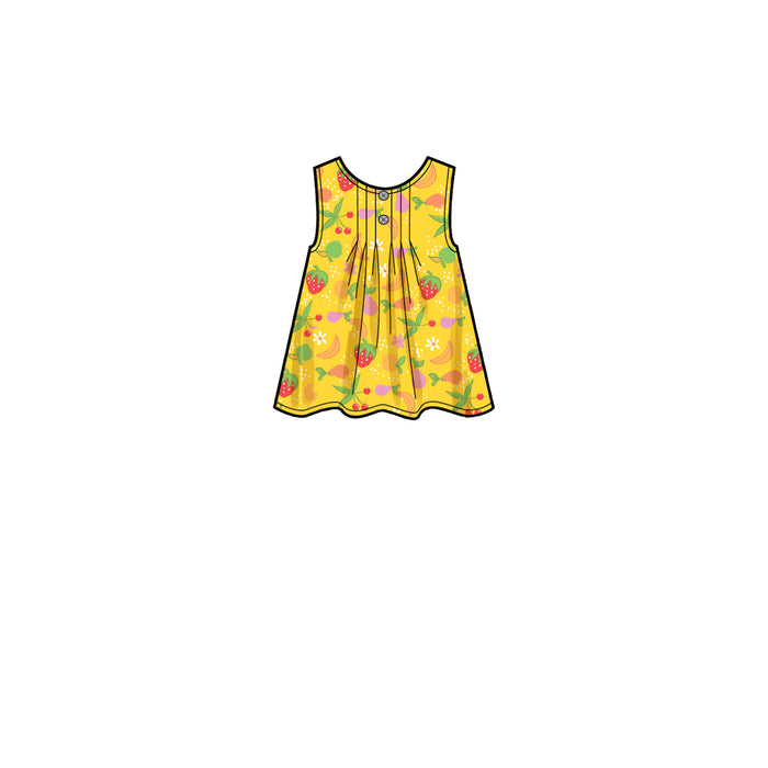 S9321 Children's Tucked Tops, Dresses, Shorts and Pants. Size: 3-8 y