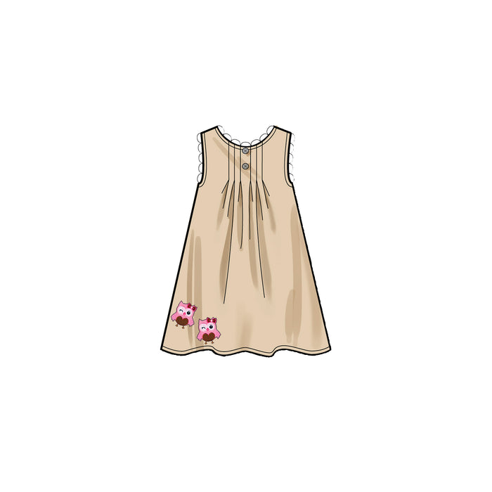 S9321 Children's Tucked Tops, Dresses, Shorts and Pants. Size: 3-8 y