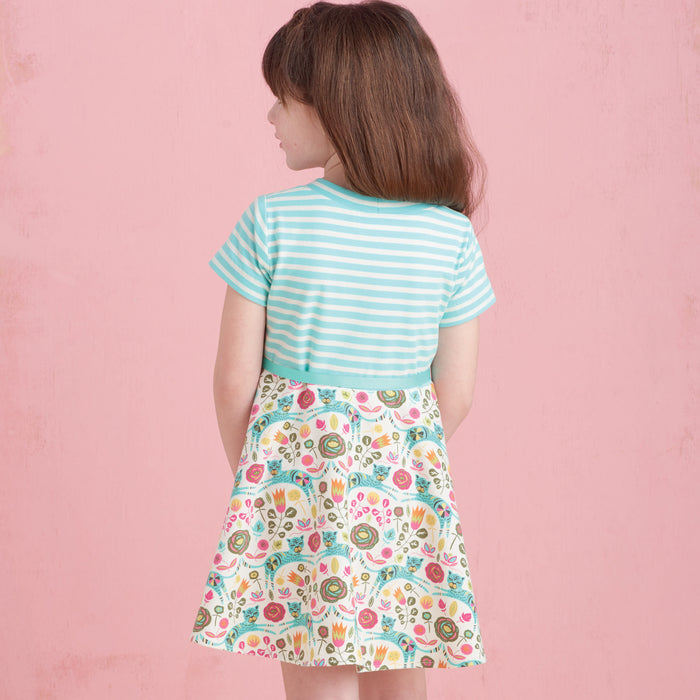 S9322 Children's and Girls' Pullover Dresses. Size: 3-14 y