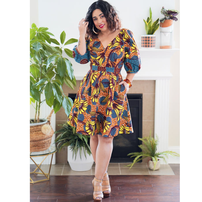 S9329 Misses' Dress in Two Lengths. Size: 32-50