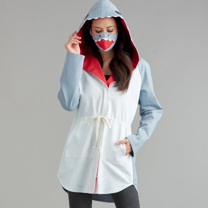 S9354 Misses' Jacket Costume with Masks and Hat. Size: XS-XL (32-50)