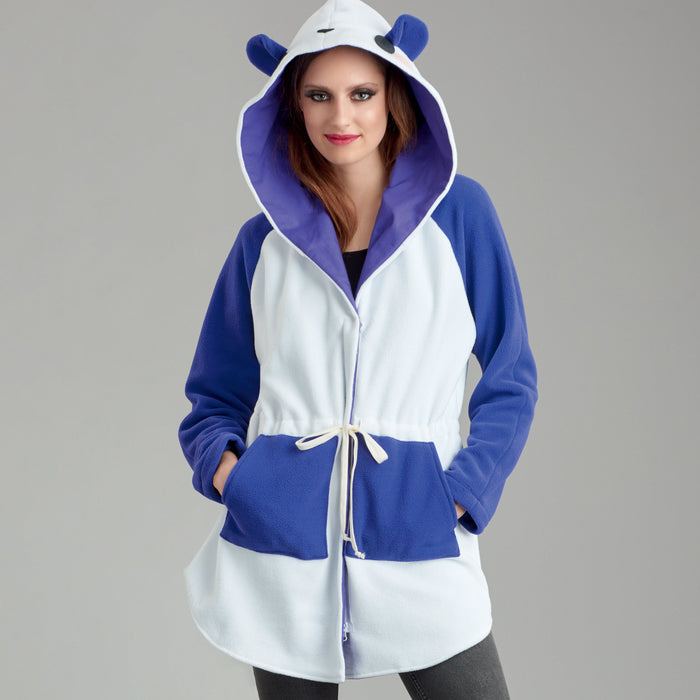 S9354 Misses' Jacket Costume with Masks and Hat. Size: XS-XL (32-50)
