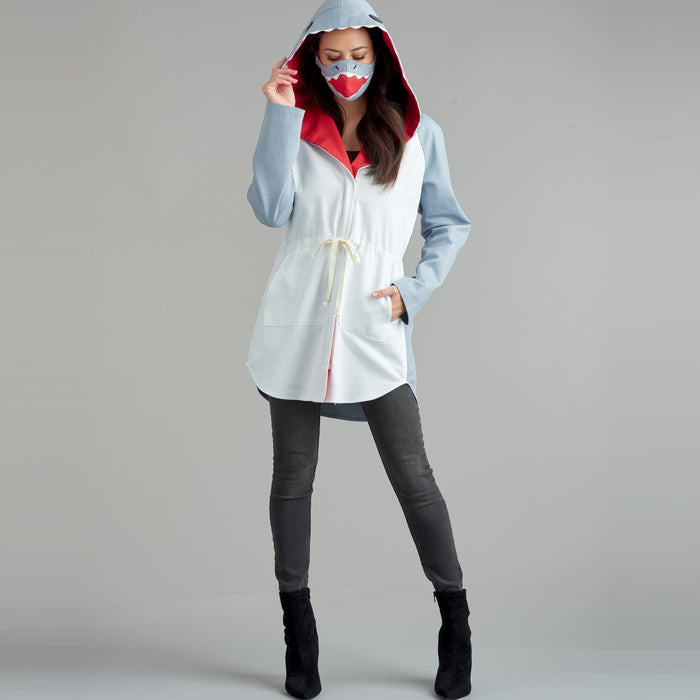 S9354 Misses' Jacket Costume with Masks and Hat. Size: XS-XL (32-50)
