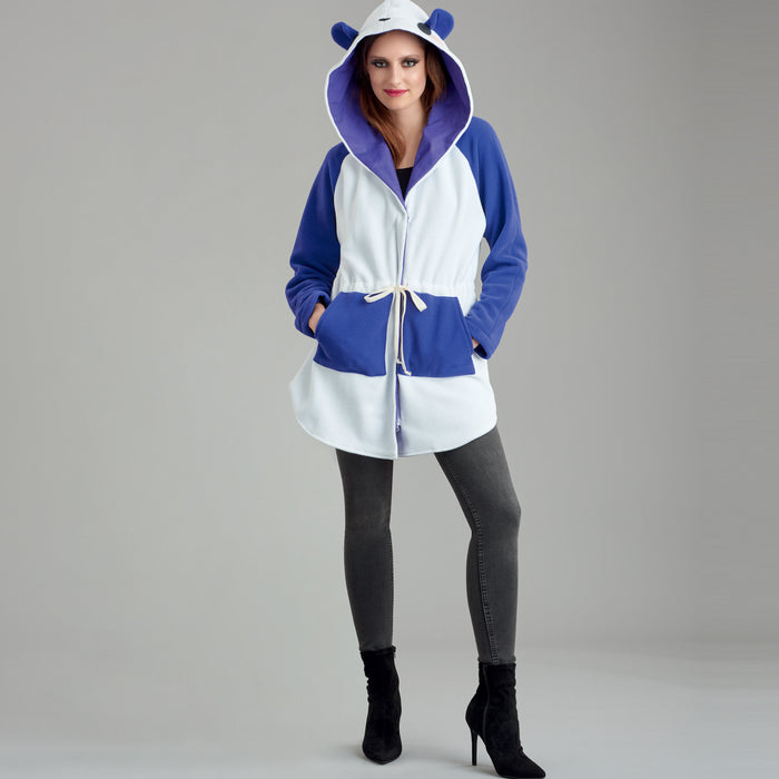 S9354 Misses' Jacket Costume with Masks and Hat. Size: XS-XL (32-50)