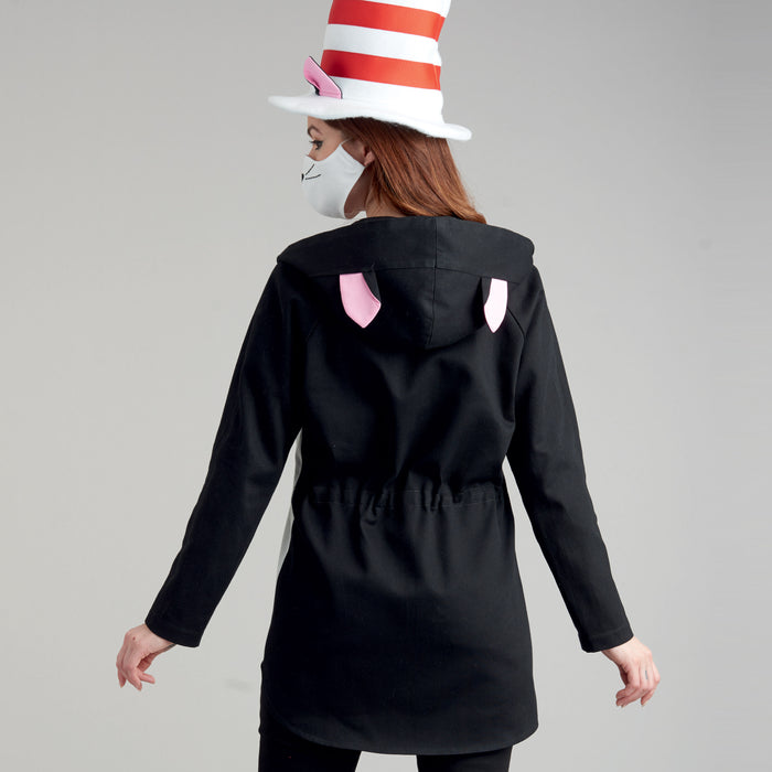 S9354 Misses' Jacket Costume with Masks and Hat. Size: XS-XL (32-50)