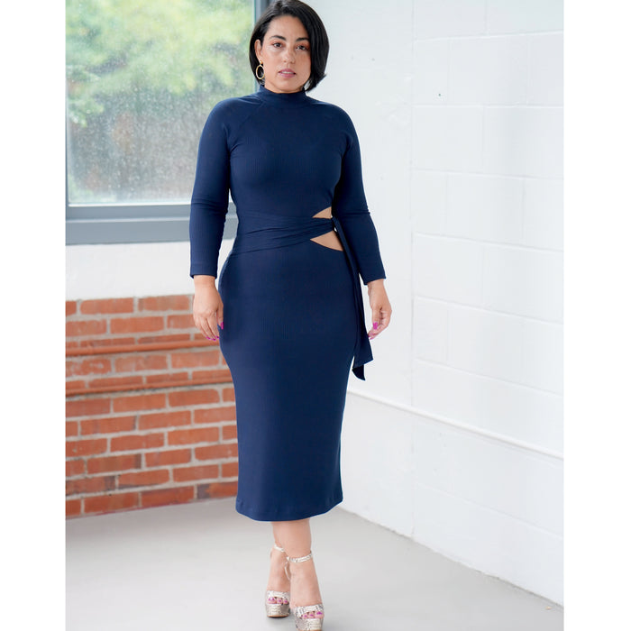 S9370 Misses' Knit Dress with Sleeve and Length Variations. Size: 32-50