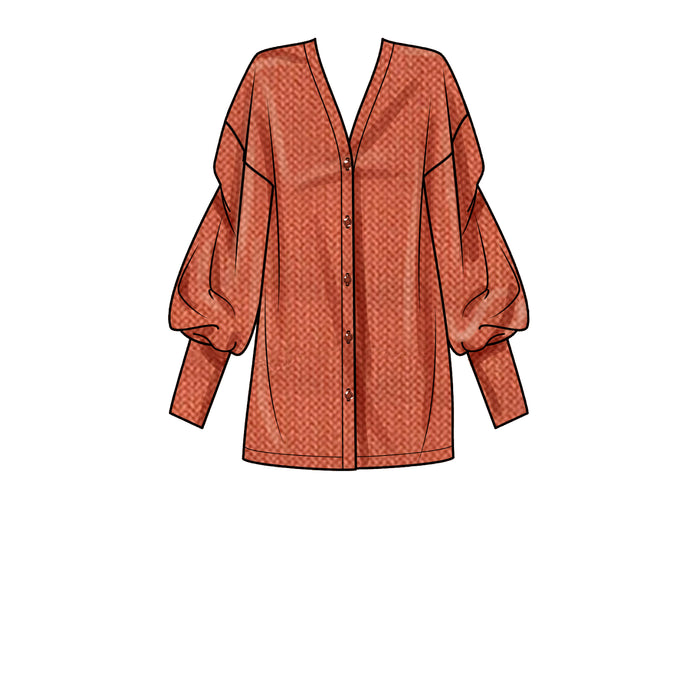 S9373 Misses' Knit Cardigans. Size: XXS-XXL (30-52)