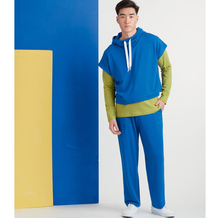 S9379 Unisex Oversized Knit Hoodies, Pants and Tees. Size: XS-XXL (30-52)