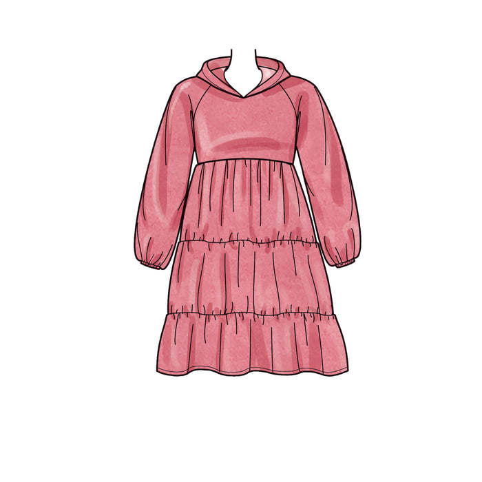 S9380 Misses' Sweatshirt Dresses. Size: XS-XL (32-50)