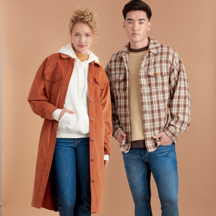 S9388 Unisex Shirt Jackets. Size: XXS-XXL (28-52)