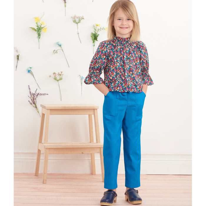 S9393 Children's Dress, Tunic, Top and Pants. Size: 3-8 y