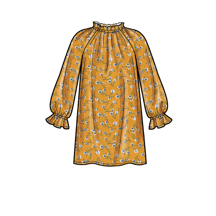 S9393 Children's Dress, Tunic, Top and Pants. Size: 3-8 y