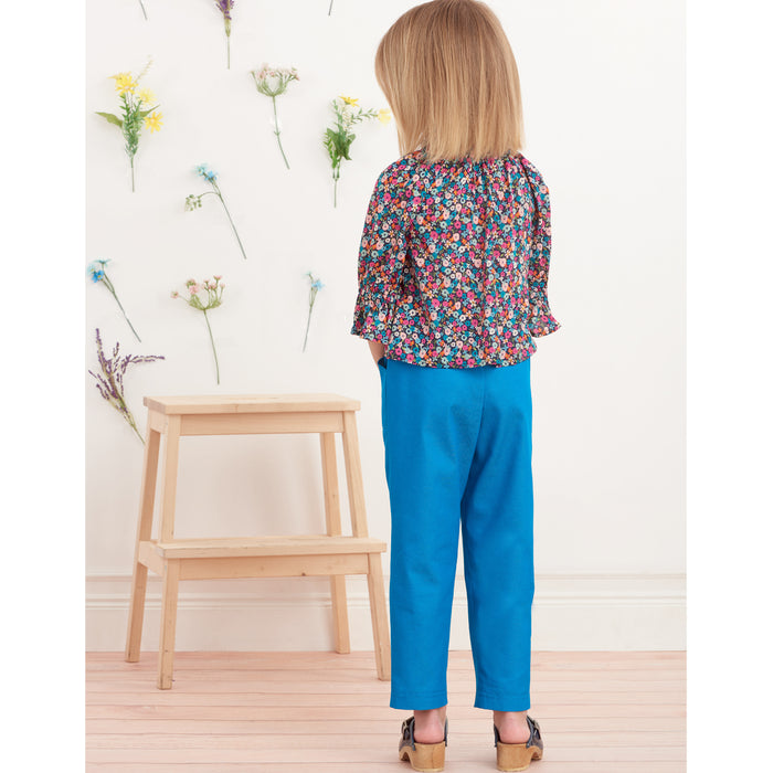 S9393 Children's Dress, Tunic, Top and Pants. Size: 3-8 y