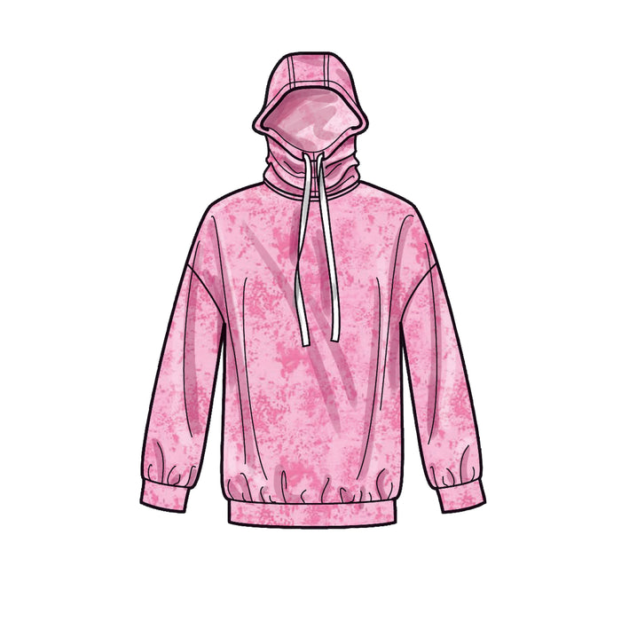 S9394 Boys' and Girls' Oversized Knit Hoodies, Pants and Tops. Size: XS-XL (4-14 y)