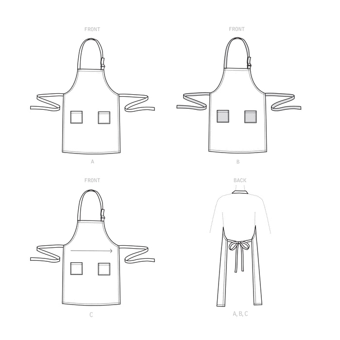 S9411 Children's and Misses' Aprons. Size: S-L/S-L