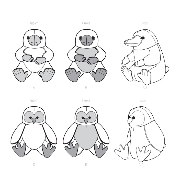 S9423 Stuffed 8-1/2" Animals